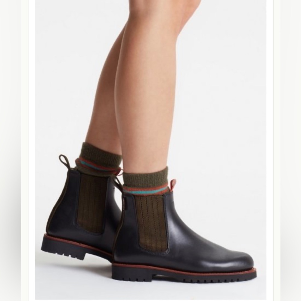 Penelope Chilvers, Oscar wool-lined boots - Black/ Khaki - size 39